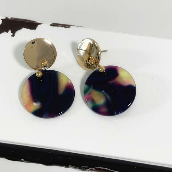J. Crew Factory Jewelry - J. Crew Factory Multi Color Circle Dangle Earrings